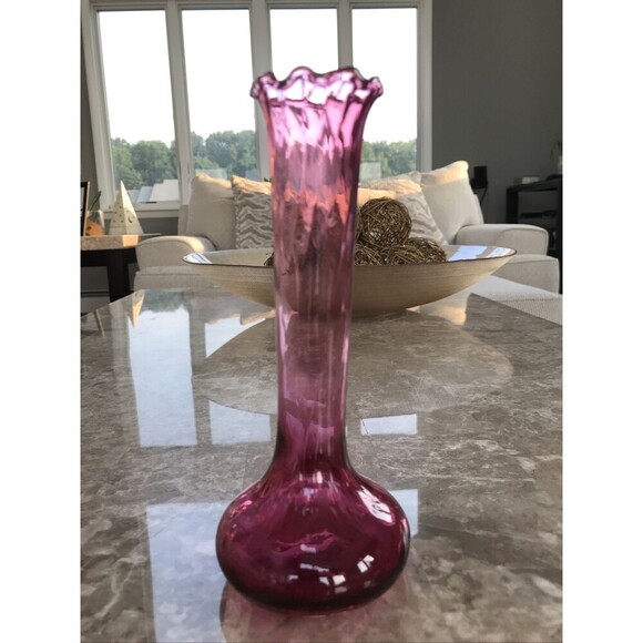 Vintage Cranberry Vase - Picture 1 of 4